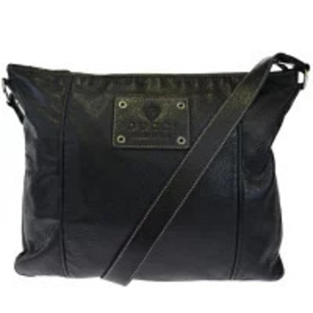 Gucci Hysteria crossbody bag leather crest Black Leather